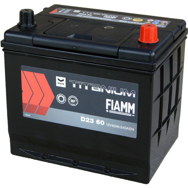 560.68 / D23L / EB604 Batterie de démarrage FIAMM 12v 60Ah 540A positif à droite