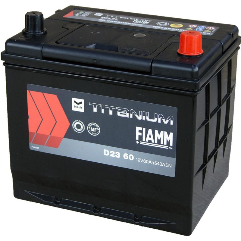 BATTERIE 12V 60Ah 540A D+ ASIA FIAMM D23 60