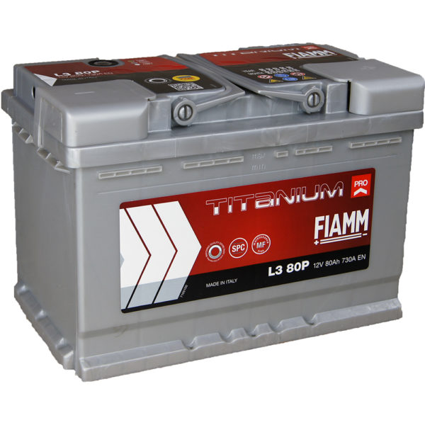 L3 80 / EA770 / H6 Batterie de démarrage FIAMM 12v 80Ah 730A positif à droite
