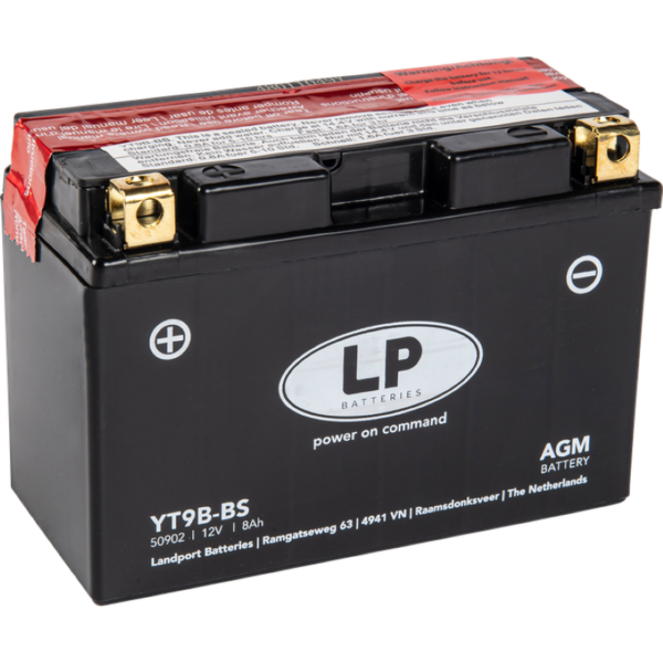 YT9B-BS Batterie moto AGM 12v 8AH 115A Valais suisse sion conthey St Léonard qualité Yuasa, Landport, fullbat