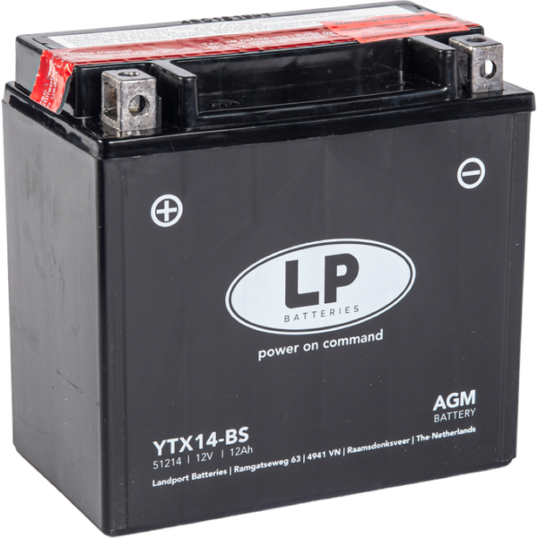 YTX14-BS Batterie moto AGM 12v 12AH 190A Valais suisse sion conthey st léonard qualité Yuasa, Landport, fullbat