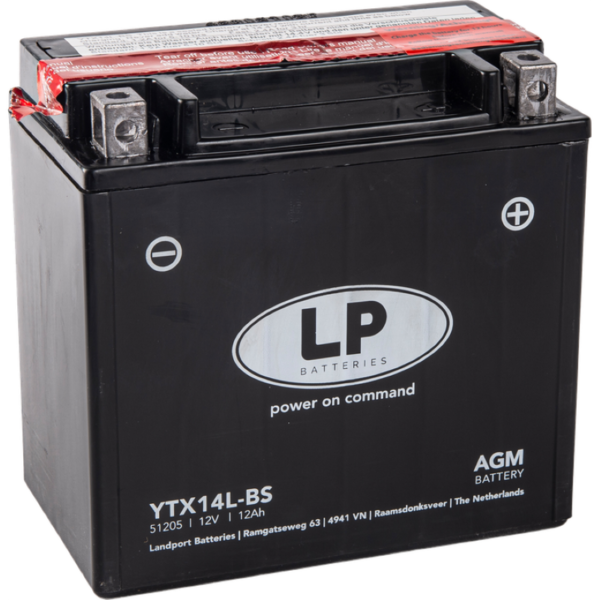 YTX14L-BS Batterie moto AGM 12v 12AH 190A Valais suisse sion conthey qualité Yuasa, Landport, fullbat